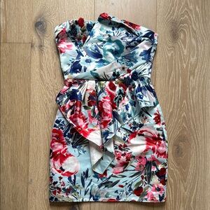 Parker Floral Strapless Dress